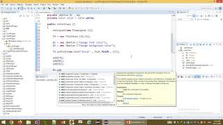 Use a JColorChooser in Java to change the Font and the Background color for a JTextArea.