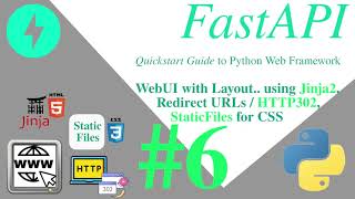 FastAPI Quickstart part:06 HTML w/ Jinja2, StaticFiles css, Redirect | #python #fastapi #letscode