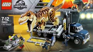 Lego Jurassic World T-Rex transport 75933 - Tyrannosaurus Fallen Kingdom - Lego Dinosaur Speed Build