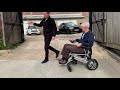 How use an electric folding wheelchair outside ( full LITH-TECH SMART CHAIR X demo)