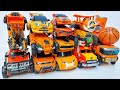 Full Robot Tobot Orange Color Transformers Car Park - Stopmotion Rescue Robotcar In The Cave Cartoon