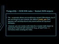 PostgreSQL JSON Indexing