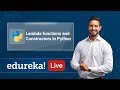 Python Live-1 | Lambda Function & Constructors in Python | Python Tutorial for Beginners | Edureka
