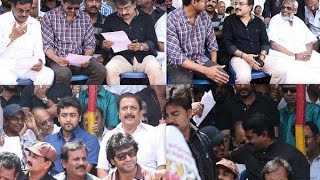 Vijay,Surya attend protest against Sri Lankan Embassy along with directors union!