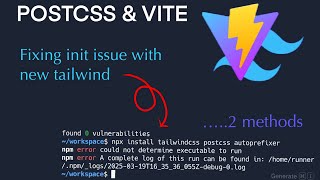 Fix Tailwind CSS Init Error in Vite & PostCSS | 2 Easy Methods!