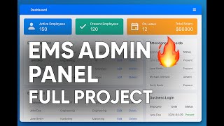 EMS Admin Panel | part 3 | Manage Employees, Attendance, Leave, and Salary