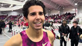 Grant Fisher Reacts To Breaking The Indoor 5K World Record In 12:44.09 At BU