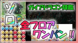 【パズドラ】ガイアドラゴン降臨　ソロ周回PT　編成難易度低め