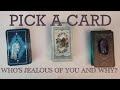 Who is Jealous of You & Why? 🤔💚Pick a Card Tarot Reading + Initals