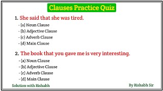 Clauses Practice exercise | Clauses in english grammar | Clauses | Clauses in english grammar jkssb