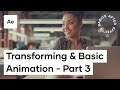 Transforming and Basic Animation in After Effects - After Effects Basics Course Video 3