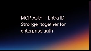 Secure internal MCP servers with scoped permissions: Microsoft Entra ID