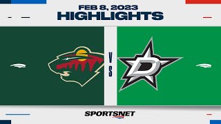 NHL Highlights | Wild vs. Stars - February 8, 2023