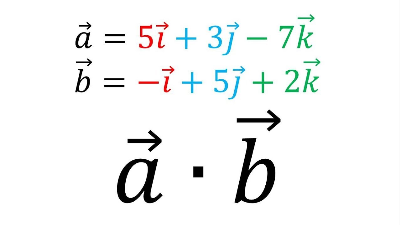 Producto Punto De Dos Vectores | Ejemplo 1 - YouTube