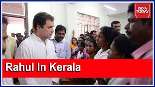 Rahul Gandhi In Kerala: Makes Visit To Chengannur Flood Relief Camp