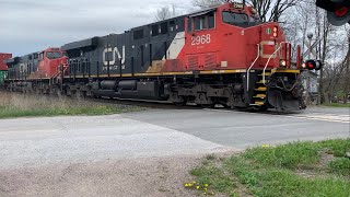 CN 2968, CN 2873 \u0026 CN 2979 passing through Udney, ON