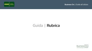 Credem Business On - Rubrica