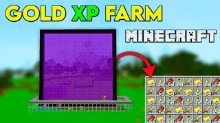 Best Gold Xp Farm In Minecraft Pe/Bedrock 1.20 | Easy Gold Xp Farm 1.20 Mcpe