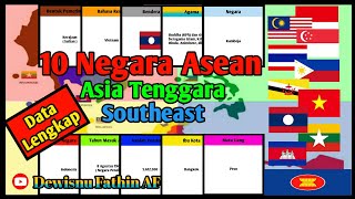 Negara Asean dan Ibukotanya | 10 Anggota Asean | Asia Tenggara | Southeast | @InfoBolaTiapHari