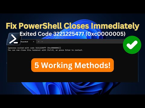 PowerShell fix closes immediately and exits with code 3221225477 (0xc0000005)