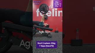 35kg Skull Crushers 7 Reps [NewPB] #motivation #triceps Daily SHORT Strength Training 2024 09 07