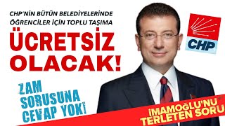 Ekrem İmamoğlu öğrenciye ücretsiz ulaşım vaadi sorusuna cevap veremedi!