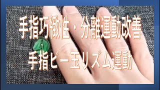 見て納得 手指巧緻性・分離運動向上訓練-手指ビー玉リズム運動-