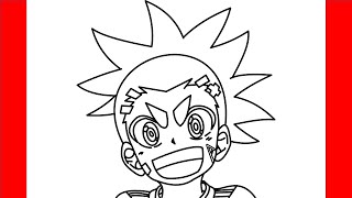 How To Draw Aiger Akabane From Beyblade Burst - Step By Step Drawing