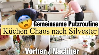 Küchen CHAOS 😱 PUTZEN nach SILVESTER 💪🏻 Großputz im HAUS | Putzroutine \u0026 Putzmotivation