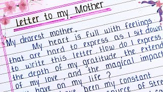 Mother's day letter | letter to my mother | letter writing in english