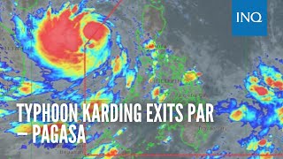 Typhoon Karding exits PAR —PAGASA