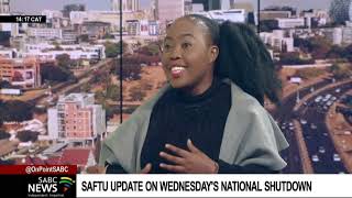 SAFTU update on Wednesday's national shutdown