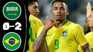 Saudi Arabia vs Brazil 0-2 All Goals \u0026 Extended Highlights 12-10-2018