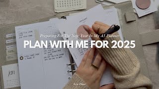 Prepping For 2025 In My A5 Planner | Monthly Tasks, Habits/Trackers, + Financial Overview