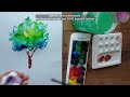 watercolor tree warm up tutorial for beginners muscle memory practice 4 advanced artists