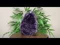 self standing 8.2 x 3.2 inch deep purple amethyst crystal geode 8.4 lb