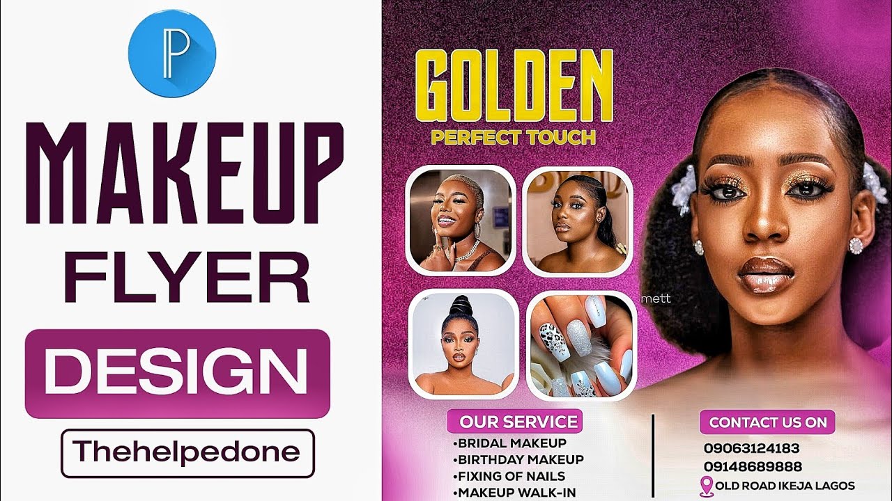Makeup Flyer Design Using Pixellab Youtube