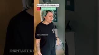 Neurotypical cleaning VS ADHD cleaning #adhd