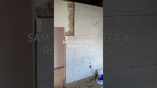 1200×600 porcelain tile in process by SAM TILER MASTER \u0026 RENOVATIONS