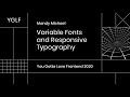 Mandy Michael - Variable Fonts and Responsive Typography