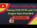 Build a school/education landing page with HTML & CSS
