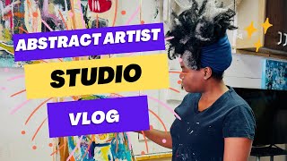 Abstract Artist Studio Vlog no2 | Relax Painting Process