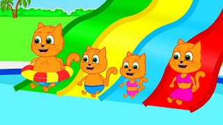 🔴 Cats Family in English - Rainbow Hill Cartoon for Kids