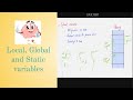 Local, Global , Static Variables (in C) - Types of variables