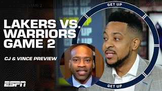 CJ McCollum and Vince Carter preview Lakers vs. Warriors Game 2️⃣ 🔥 | Get Up