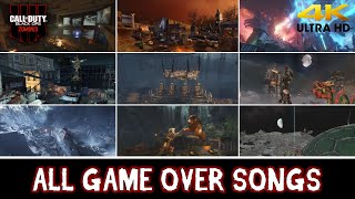 All Call of Duty Zombies Game Over Songs (WaW - BO4) (4K)