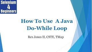 ✔ How To Use A Java Do-While Loop | (Video 27)