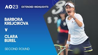 Barbora Krejcikova v Clara Burel Extended Highlights | Australian Open 2023 Second Round