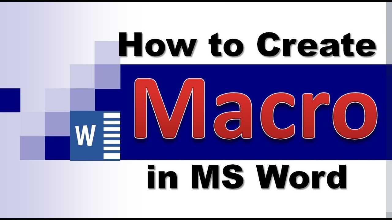 Create A Macro | Word | Easy Word | MS Word Formulas | Word Tutorials ...