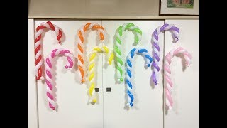 バルーンアート　キャンディスティックの作り方(Balloon Twisting: Christmas Candy Cane)